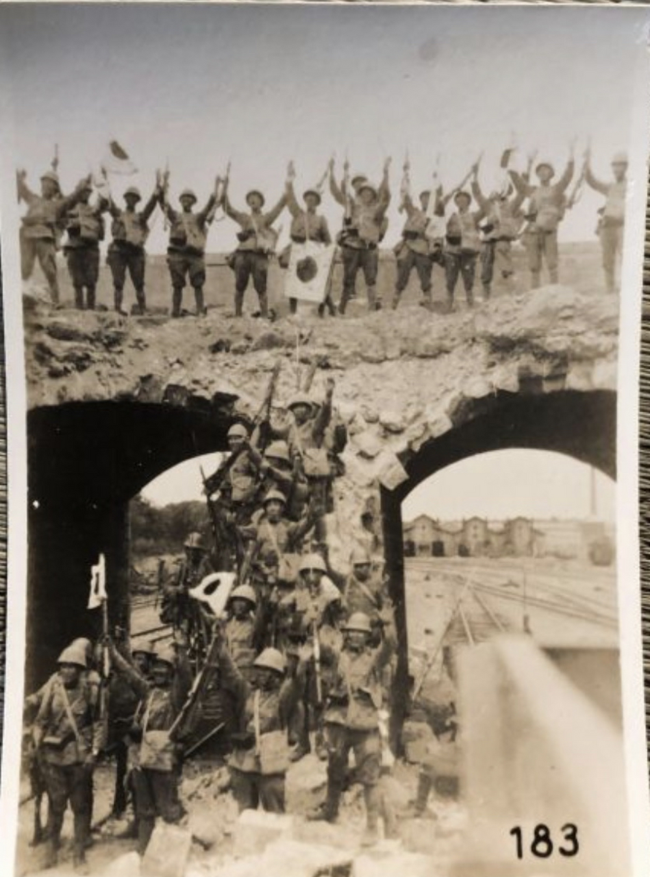 中日戰爭時期,日軍佔領南京,太原,北京等地區,日軍作戰部隊舊照(歷史