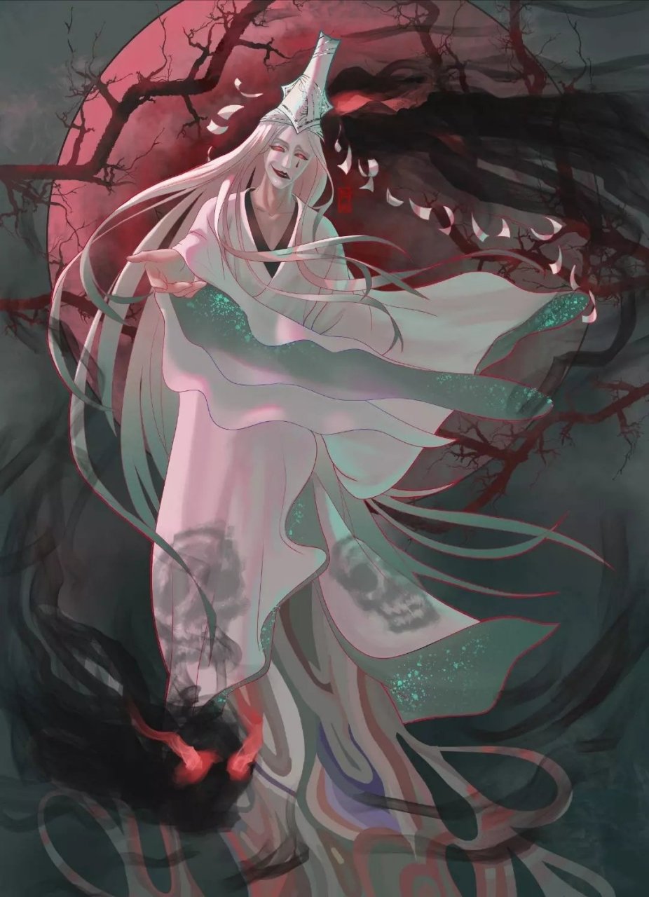 天官赐福#  神武大帝帝君府,白衣祸世悲喜面.