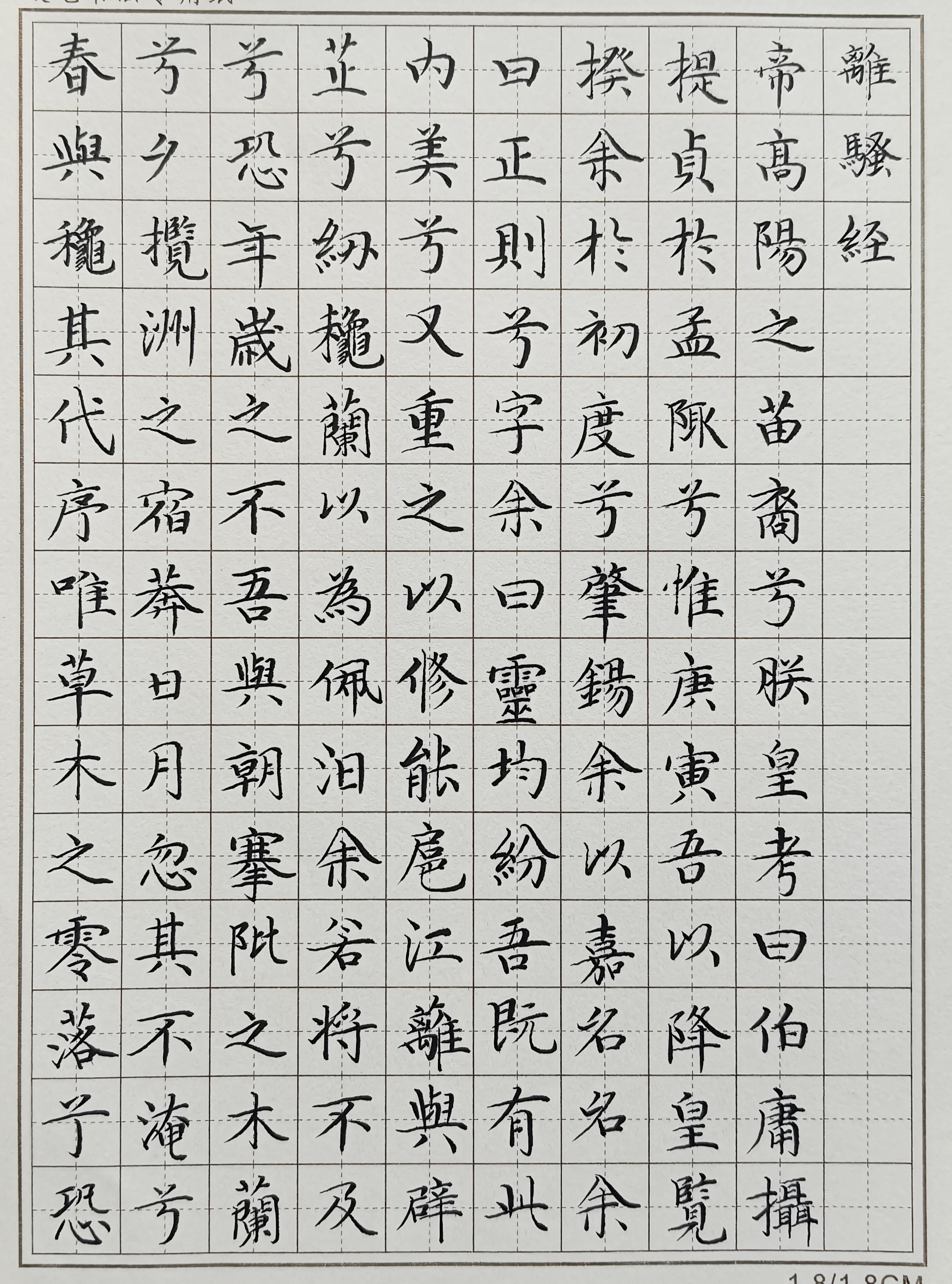 离骚经,楷书养眼,写着也过瘾