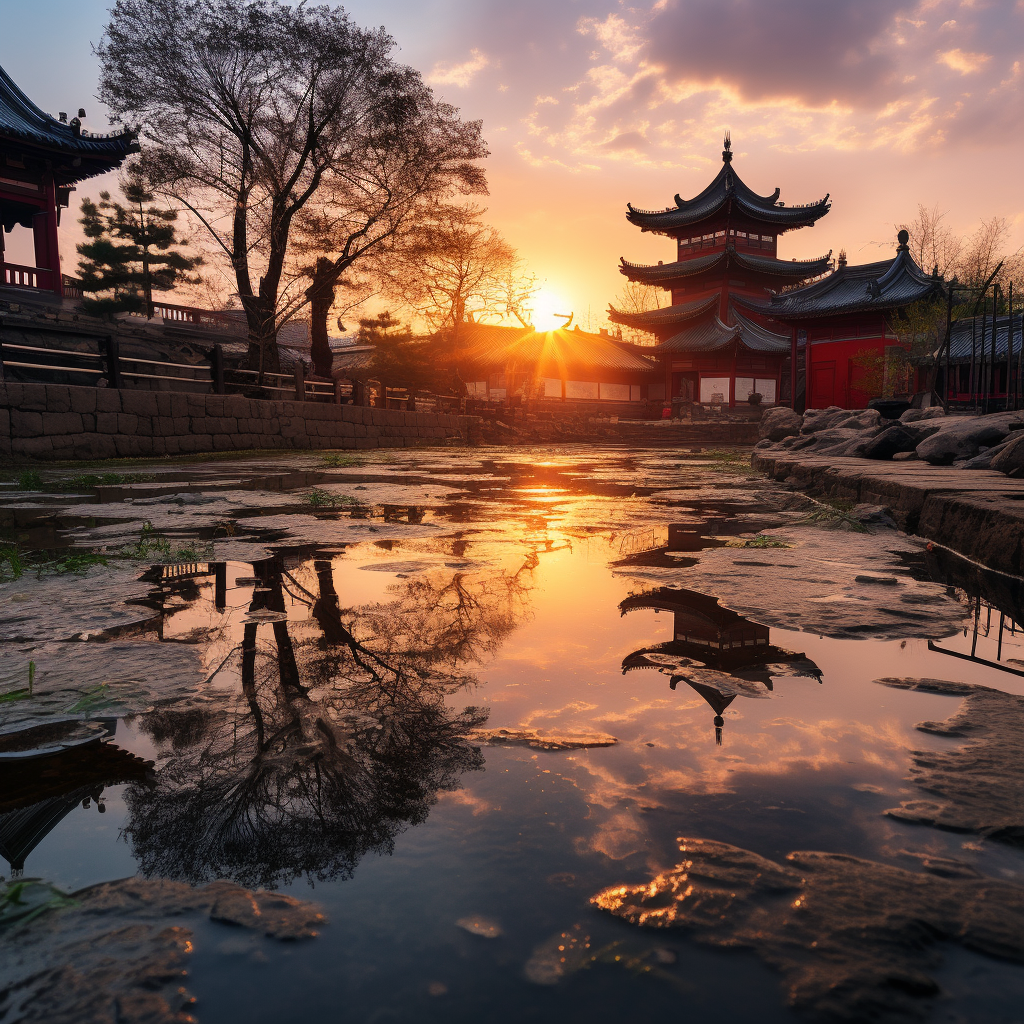 山东水泊梁山的风景与故事 山东省位于中国东部,拥有着丰富的自然景观