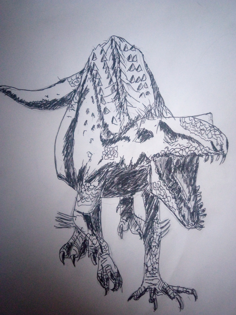 今日份小画作 暴虐迅猛龙和狂暴龙,侏罗纪世界大咖 (注:本人没学过