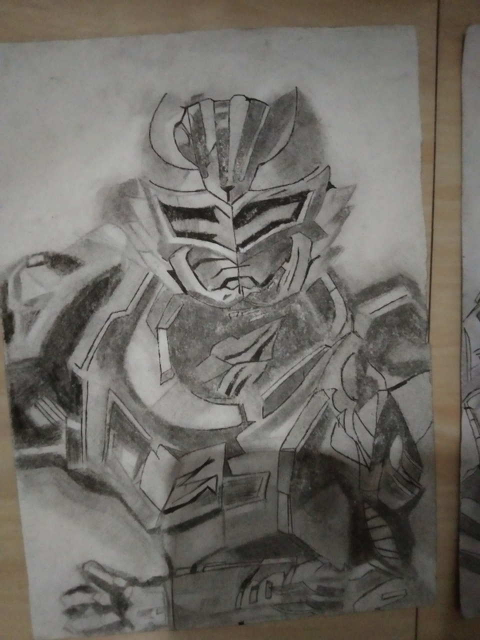 代表作品:铠甲勇士素描画.