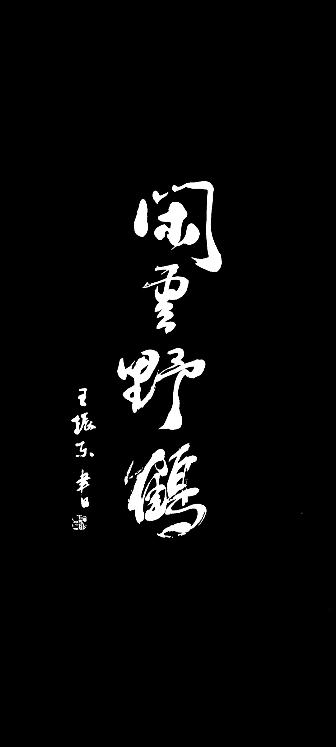 王振东书法作品: 《闲云野鹤》#动态连更挑战# #书法交流小组# #书法