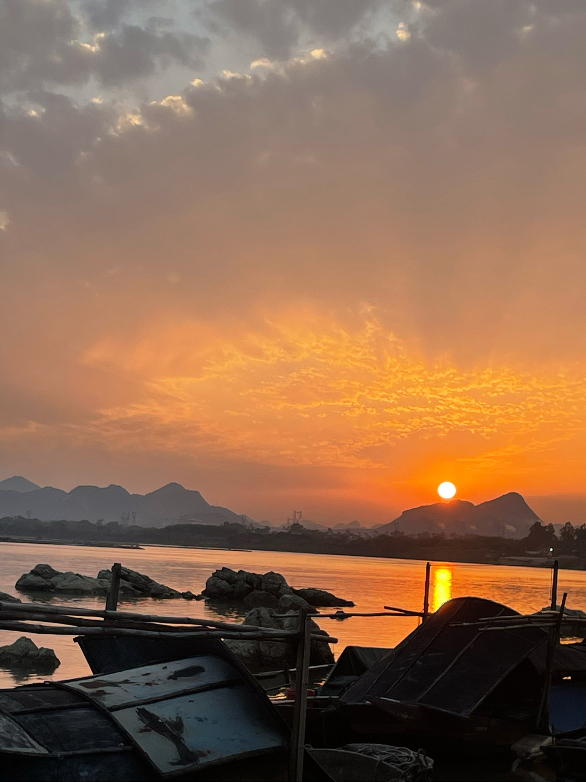 夕阳下的乡村