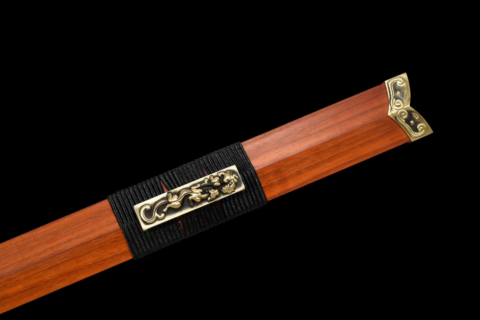 新剑到,龙泉手工精品刀剑欢迎阁下品鉴详询 螭虎汉剑 八面花纹钢血