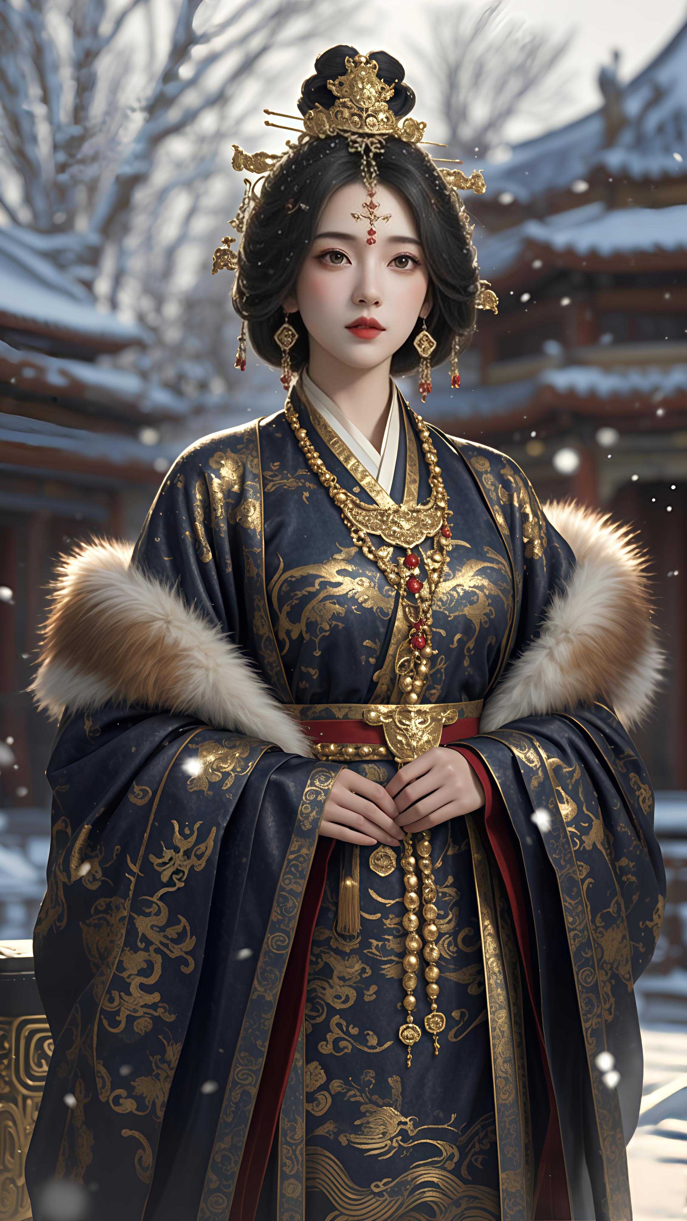 本期主题:战国时期燕国美人像 服饰: 易县出土铜人显示燕女着右衽短袍