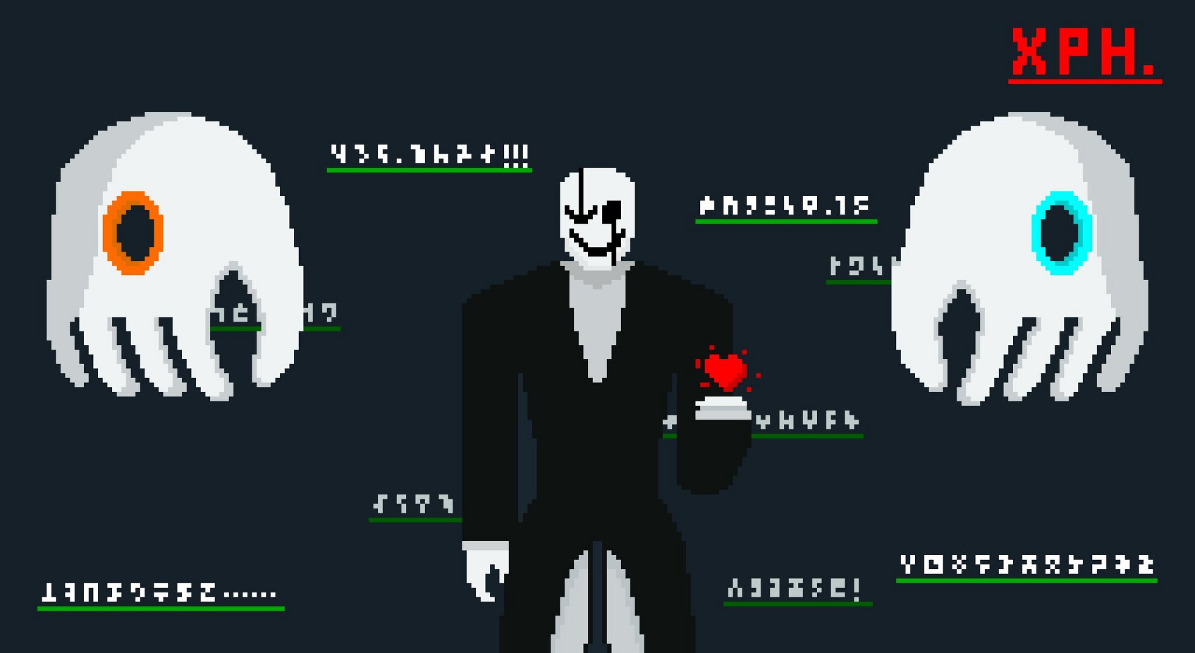 【原创ut像素画:g爹】花四小时才完成的,感觉两只手画的不太行