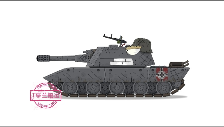 坦克世界动画绘画:e100超重型坦克 原作者:akceltro #坦克世界# #坦克
