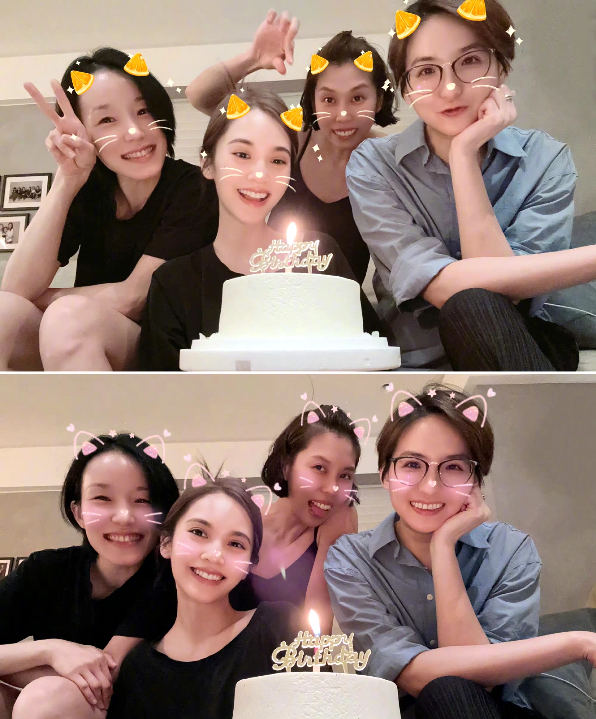6月4日,杨丞琳晒出一组庆生照.