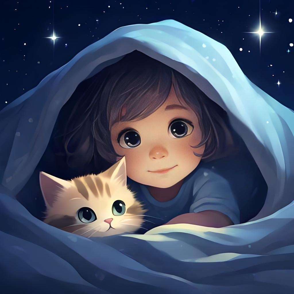 和最爱的猫咪一起躲进温柔的夜色里,抬头是满天星光,真好