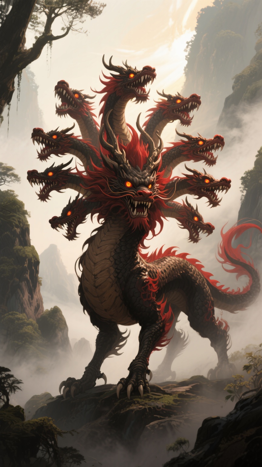 哇塞,这九头蛟龙也太霸气了吧!