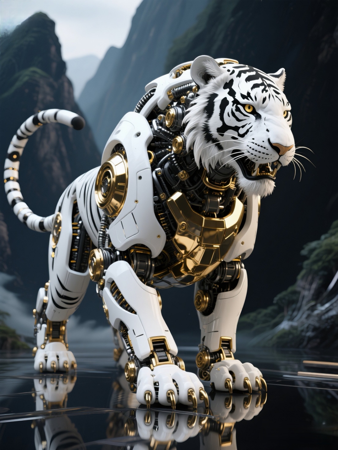 哇,这机械虎机器人也太酷了,我得给它加点油!