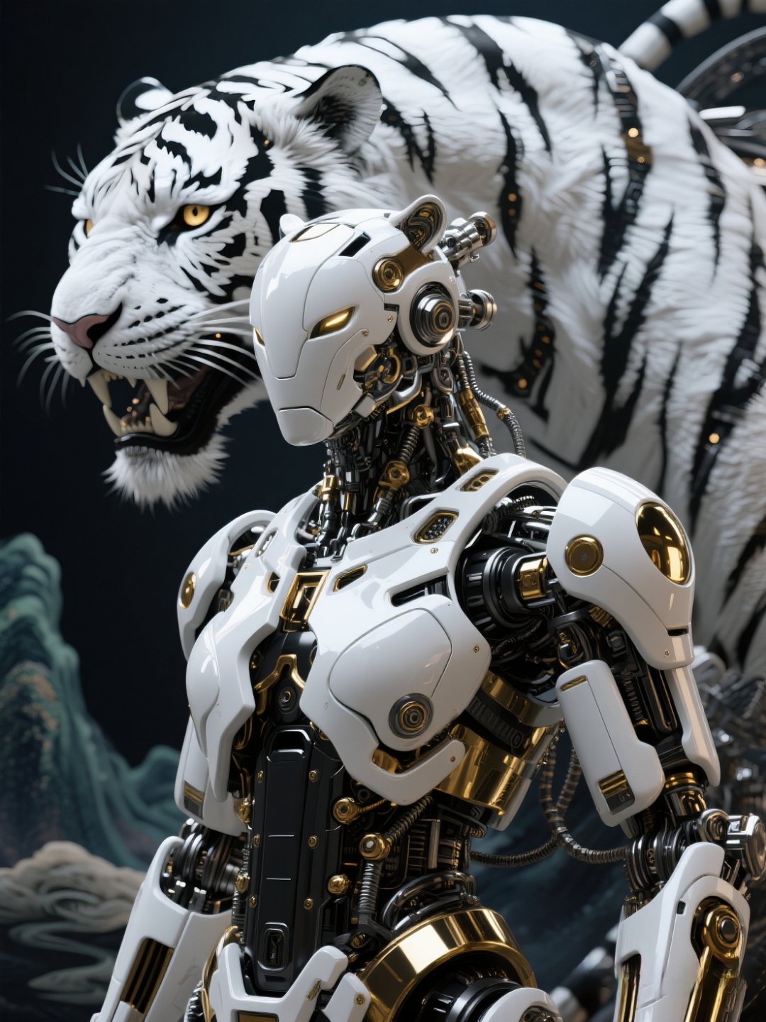 哇,这机械虎机器人也太酷了,我得给它加点油!