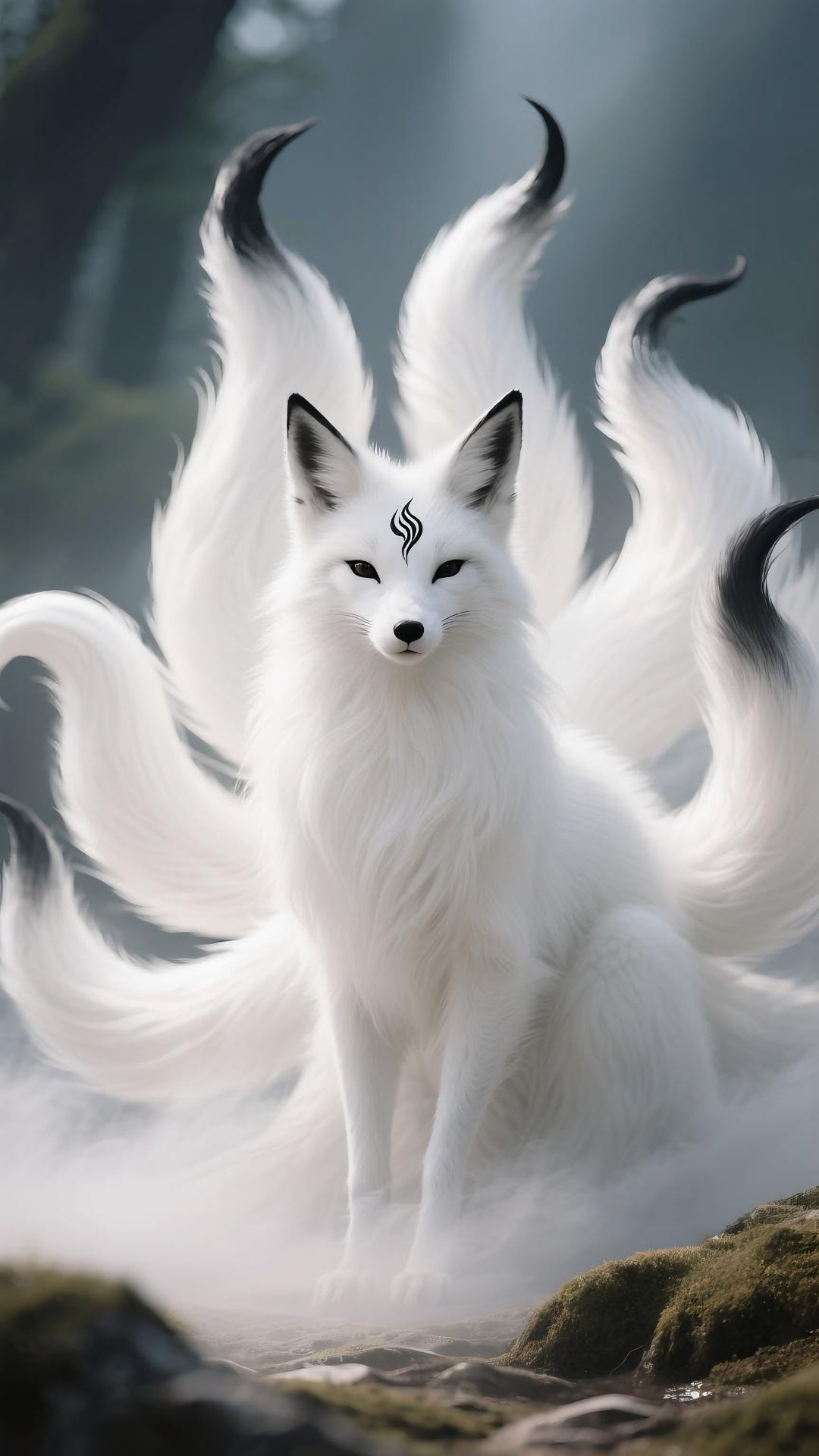 「在云雾缭绕的青丘之巅,每一根尾尖都藏着流光