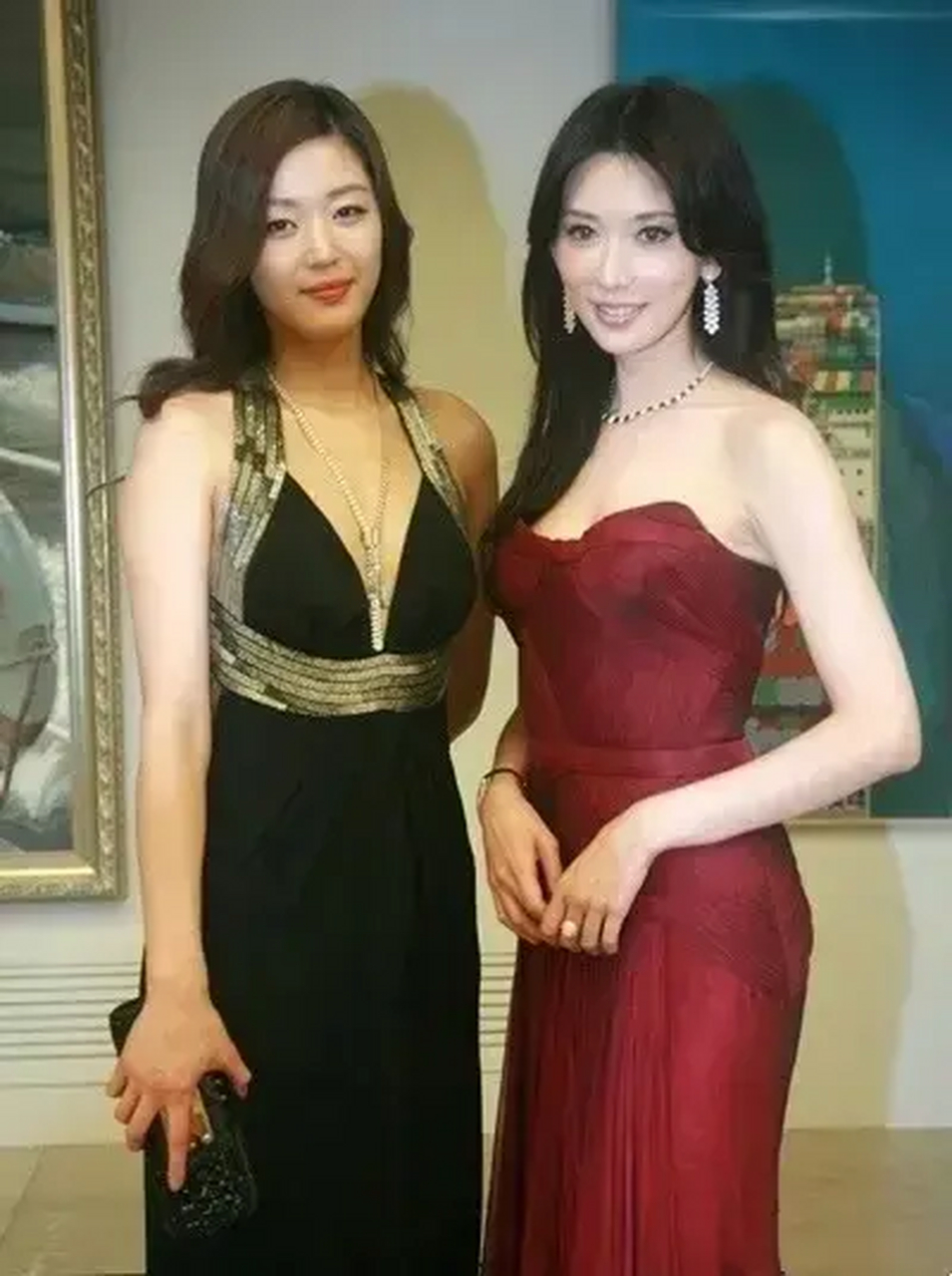 全智贤和林志玲同框 韩国"第一女神"全智贤和台湾"第一女神"林志玲