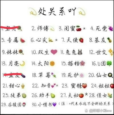 处关系大全:30种关系任你选