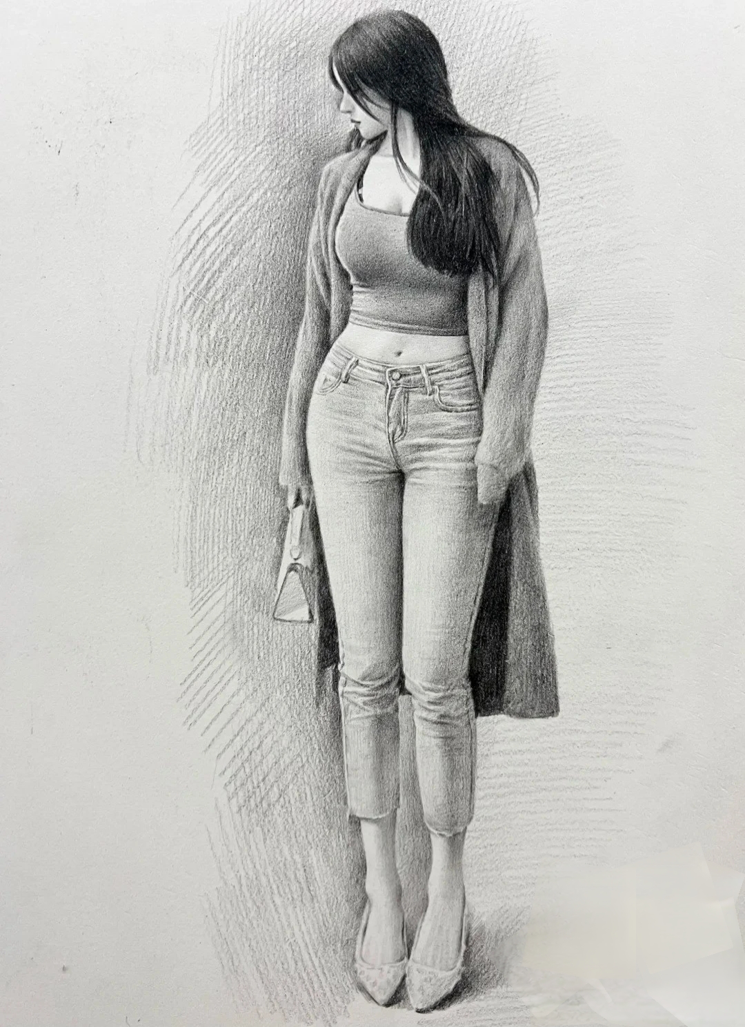 最后定格时,那空白处竟比墨痕更动人.素描是