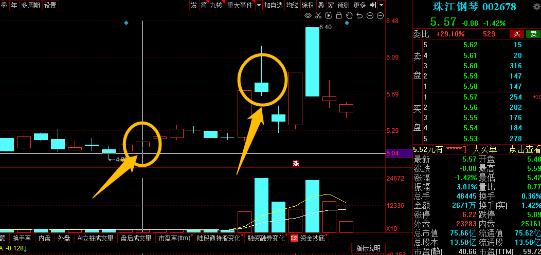股票波段操作辅助工具【波段掘金】案列分享九之002678珠江钢琴,7个