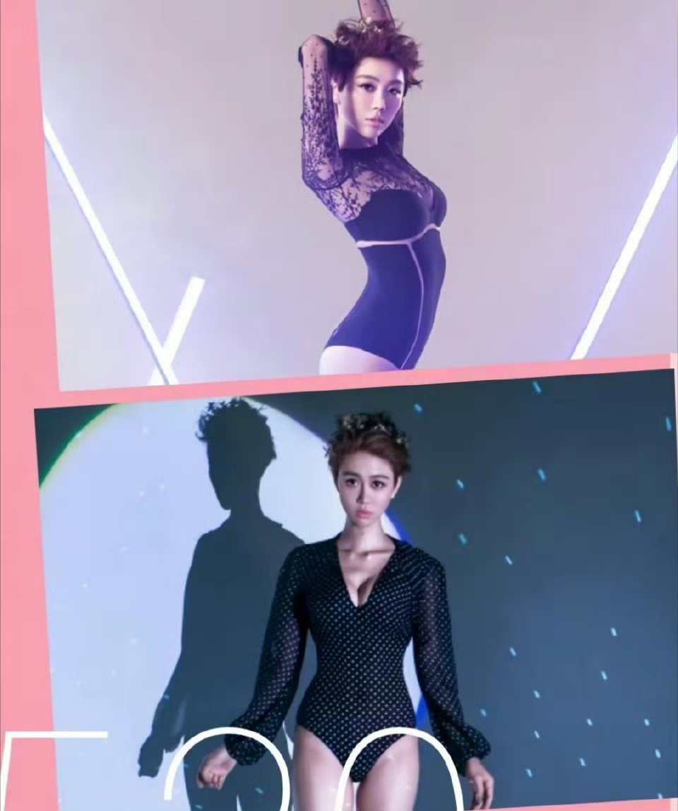 身穿泳装的姜妍,尽显"3d魔鬼身材",瑜伽,健身照更加惹火!