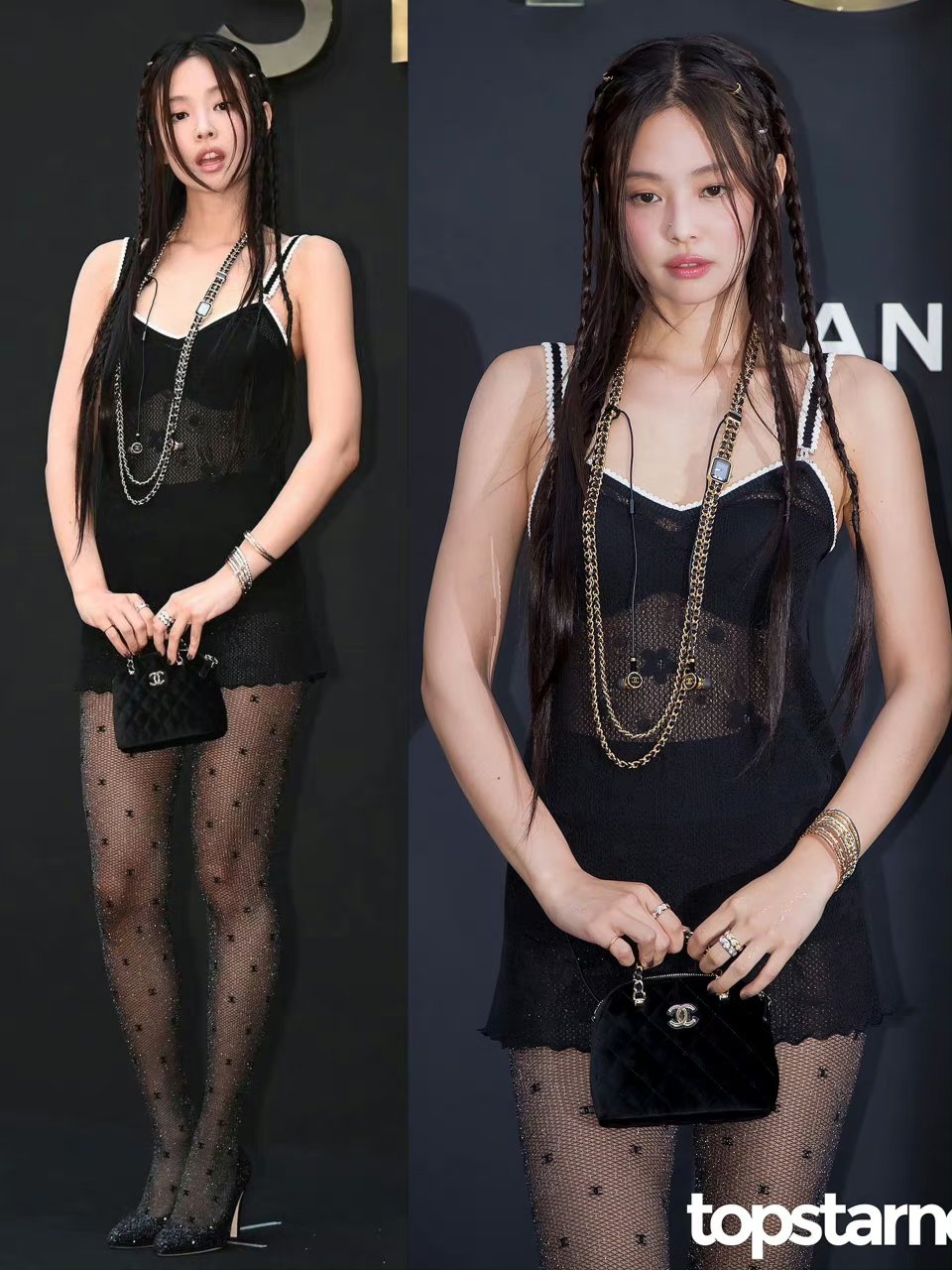 jennie的香奈儿穿搭,竟意外地散发出一种别样的风情,仿佛将高贵与不羁