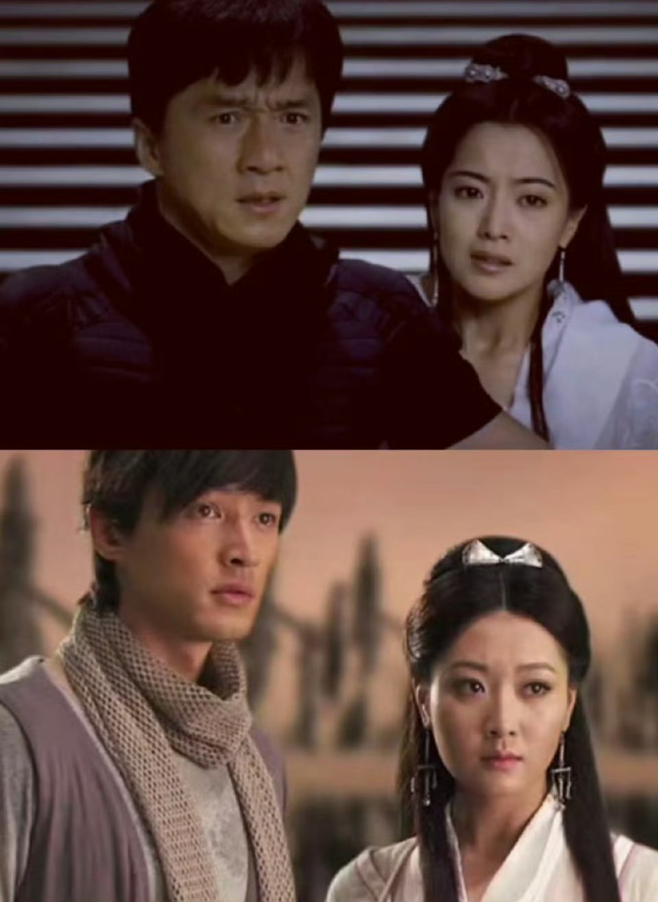 神话影版vs剧版,胡歌和白冰确实比成龙金喜善看着质感差不少 6767