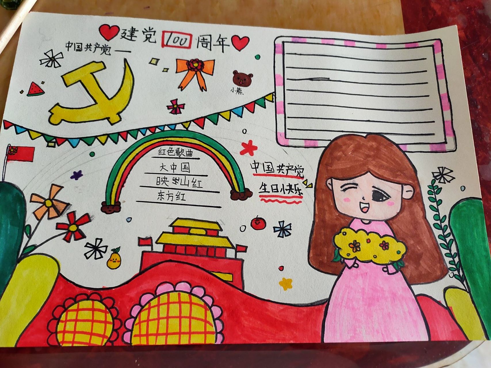 一百周年手抄报