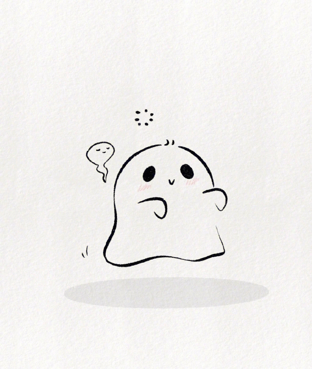 插画# 可爱小幽灵简笔画～