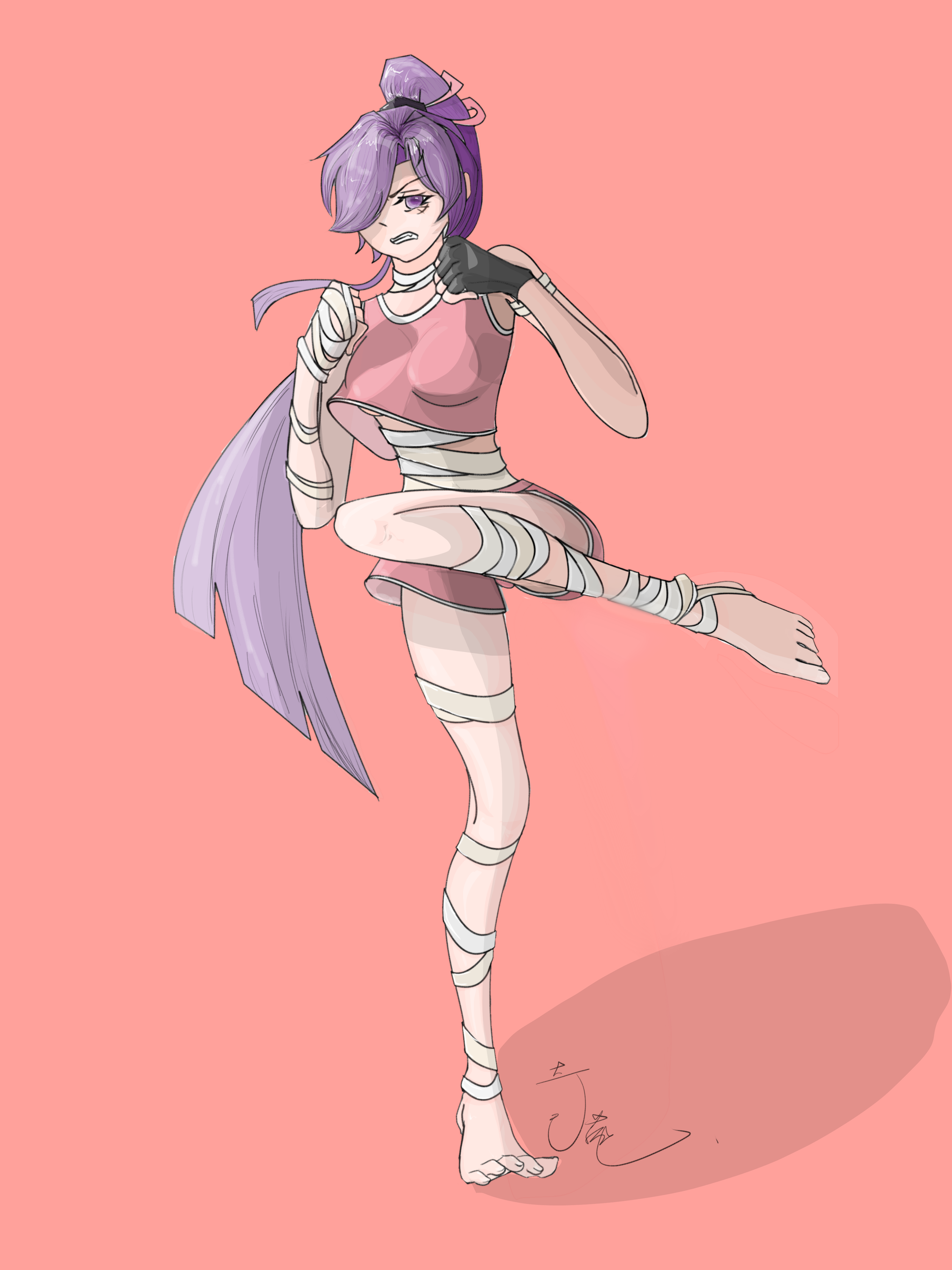 绷带散打女,如果你跟他打能赢吗[滑稽]