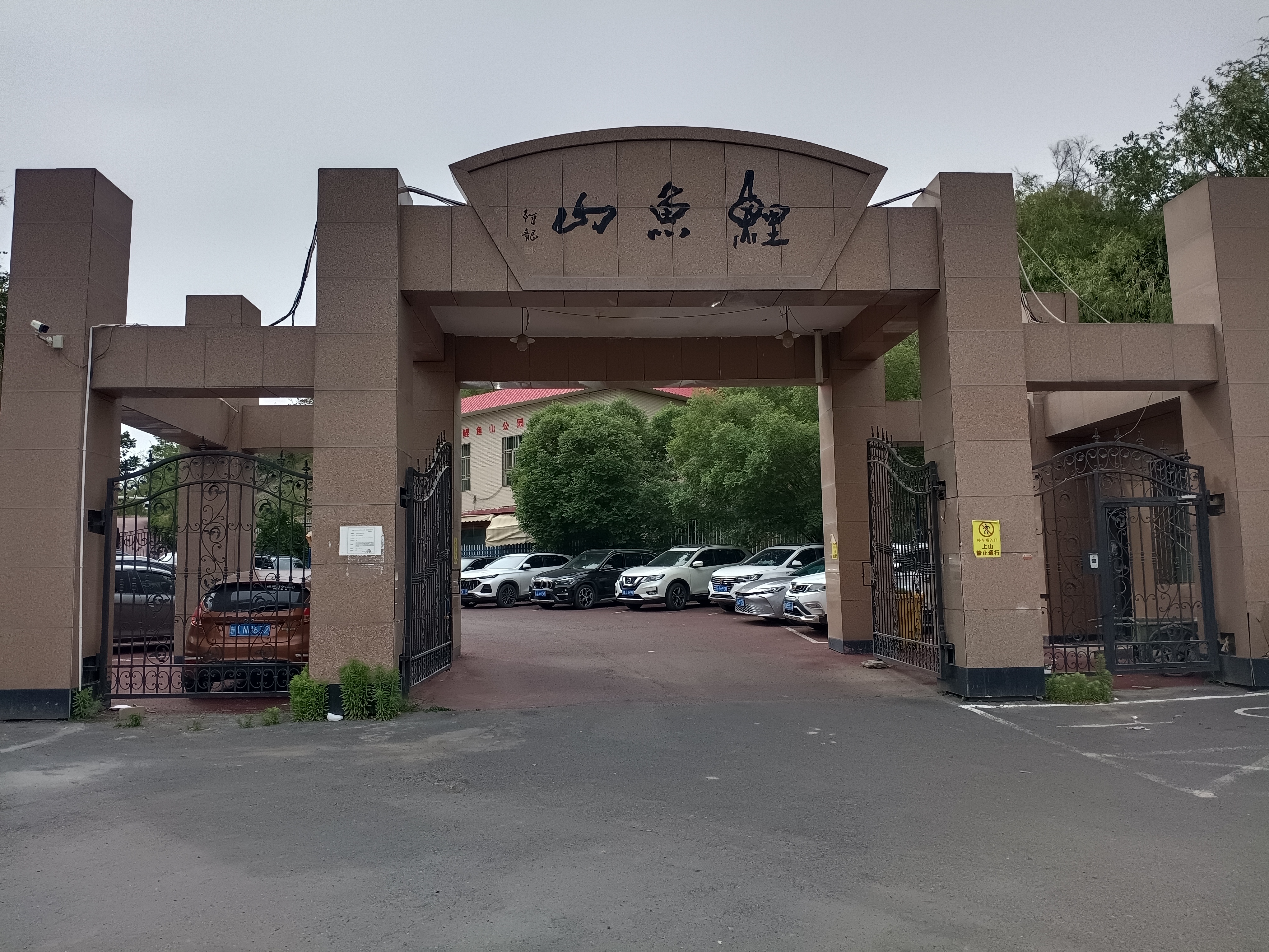 曾经的乌鲁木齐市鲤鱼山公园南大门上下山的出入口修建的宏伟壮观,是