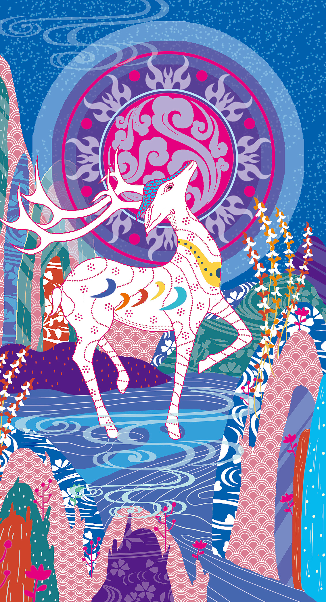 九色鹿是中国古代神话传说中的一种神奇动物,被誉为中国传统文化的