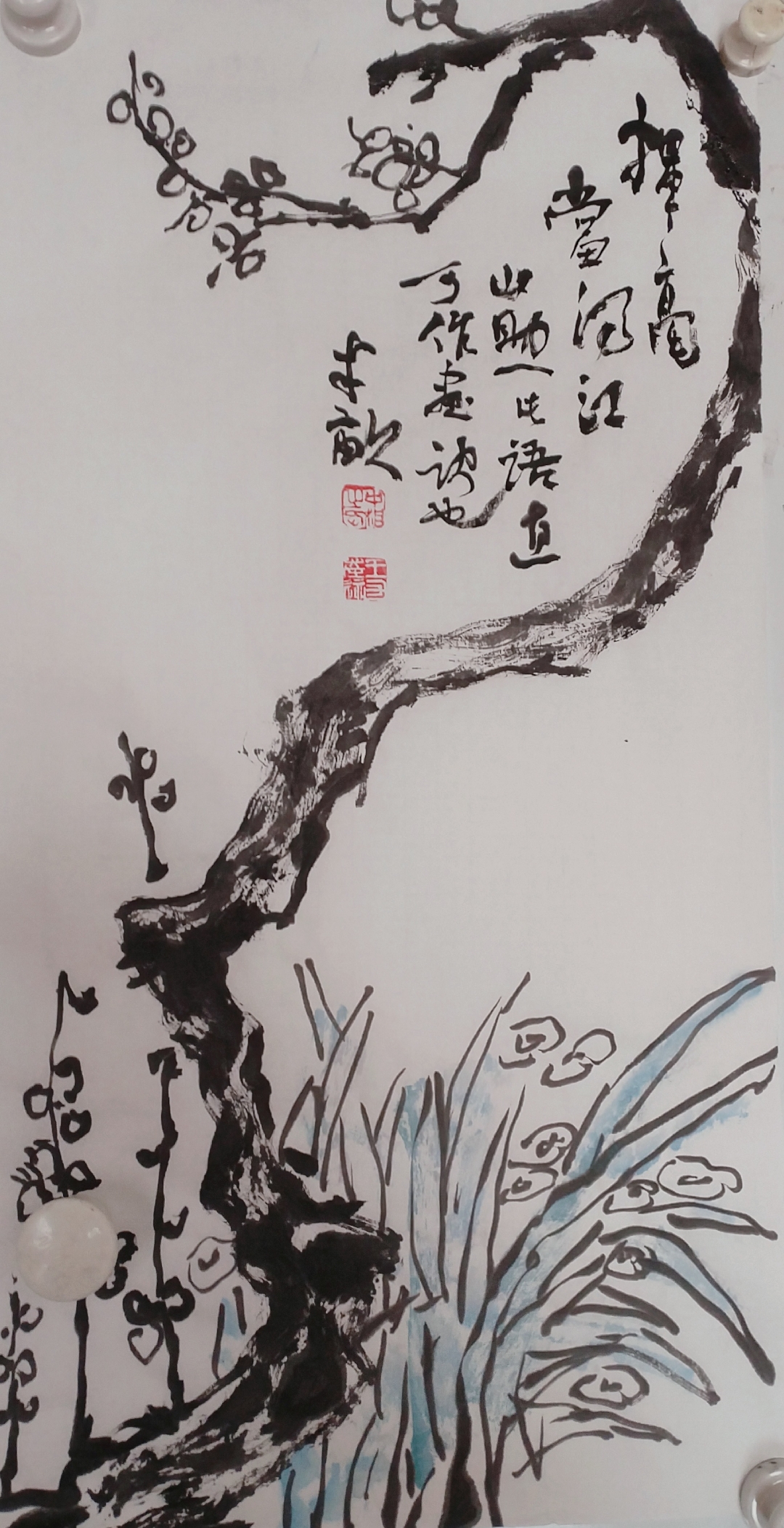 【朋友圈】  今天给大家分享一幅画,这是张大千先生的水墨画.