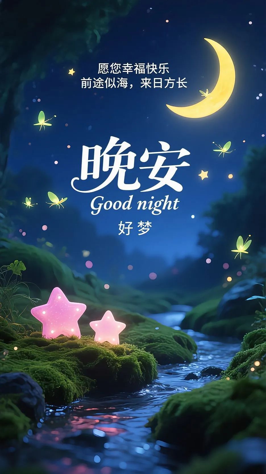 愿你幸福快乐,前路光明,晚安好梦