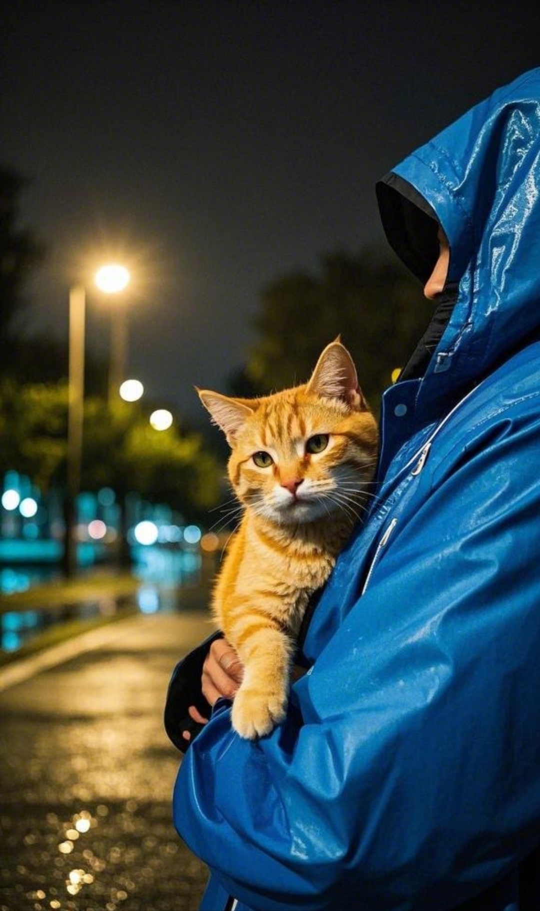 循声望去,在路边的纸箱里,蜷缩着一只橘色的小猫