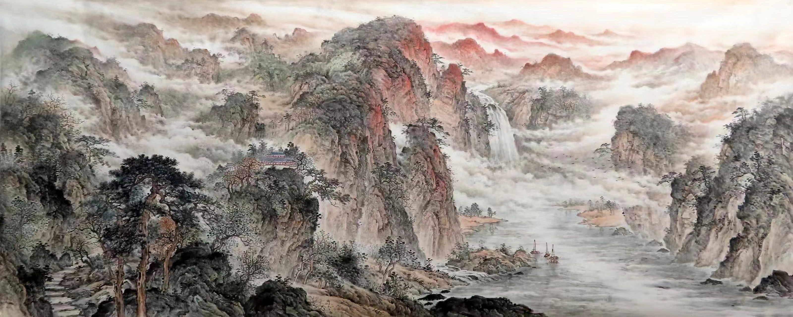 万里河山揽风情.(张钢光作品.看中可出)