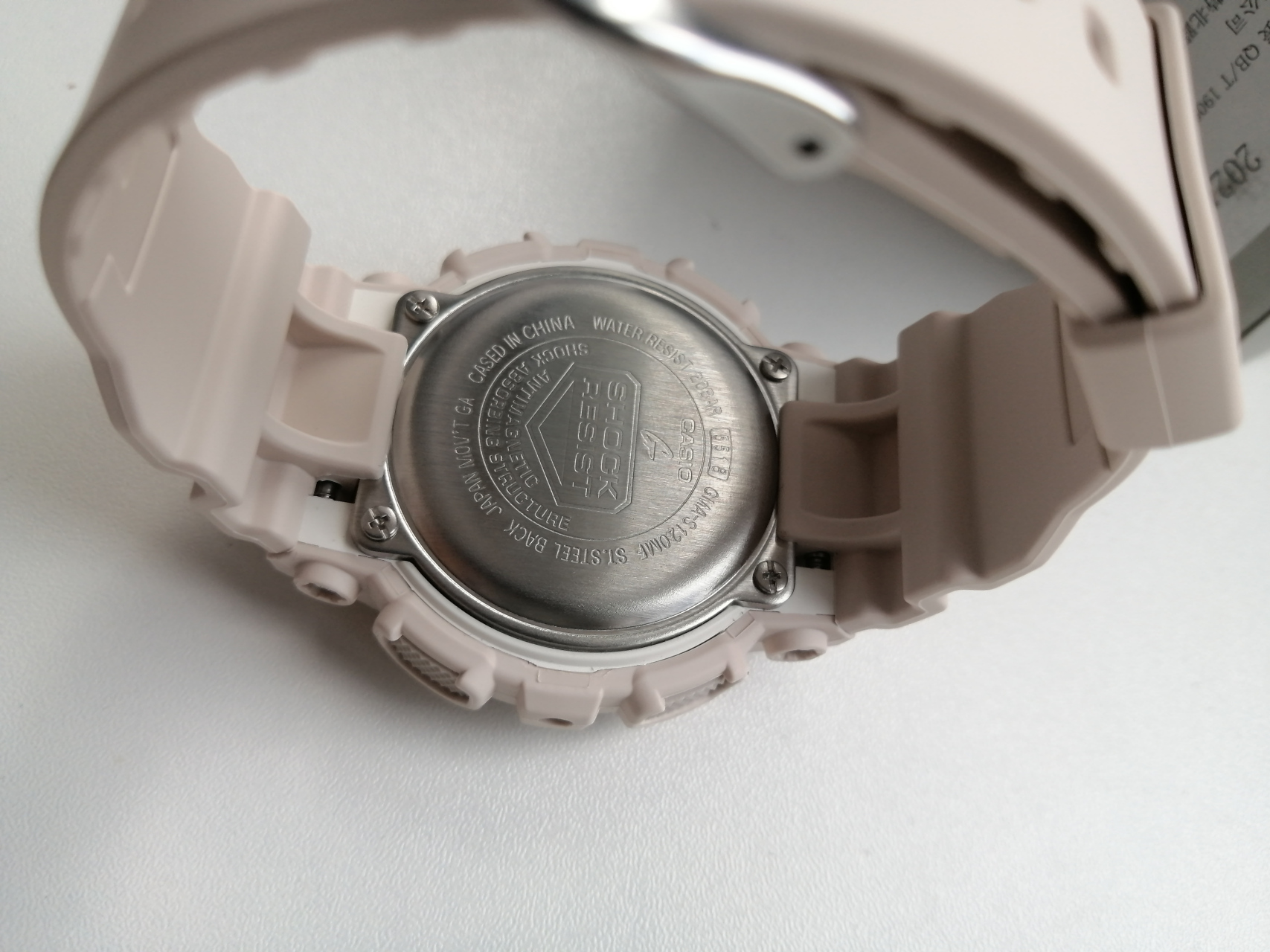 出闲置 casio卡西欧g-shock独角兽夜跑精灵防水运动手表女款,樱花粉