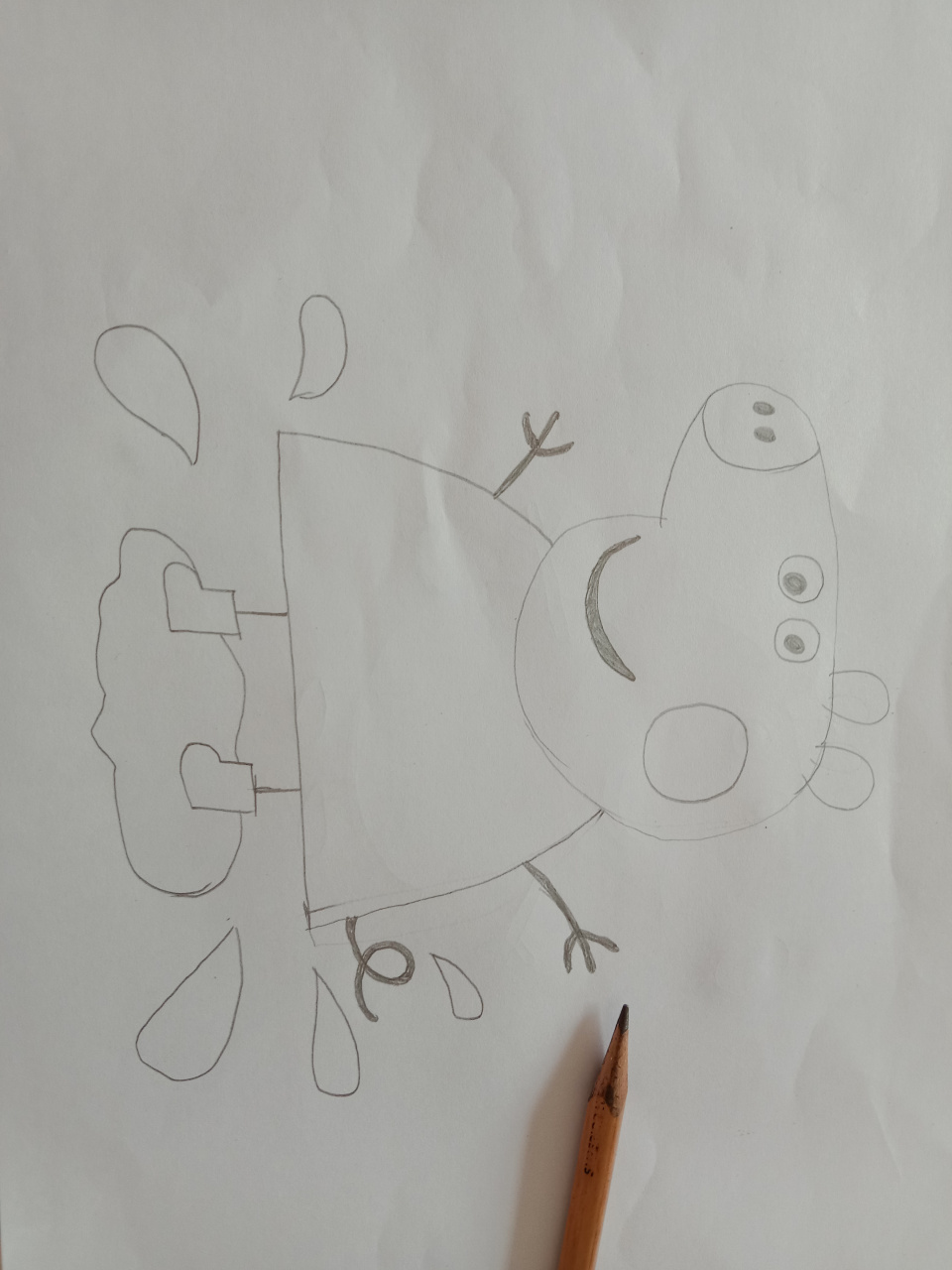 我的画是不是有很大进步呢,前两张是以前没学过画画,画的,最后那一张