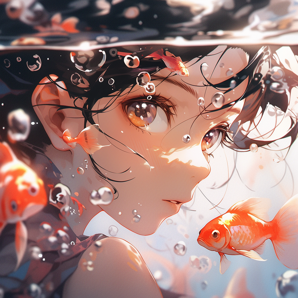 水中女孩,清凉一夏!炎炎夏日,跳入泳池,尽情嬉戏,感受水的清凉与呵护.