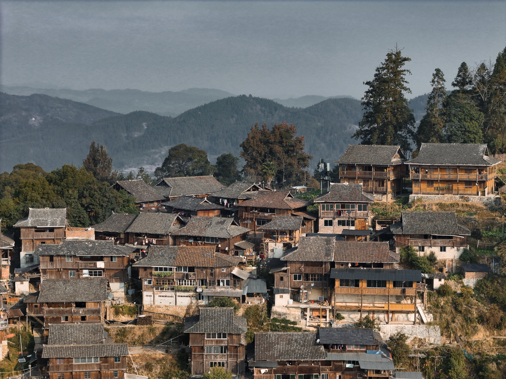 位于贵州省黔东南苗族侗族自治州从江县境内的岜沙苗寨,因地处偏远