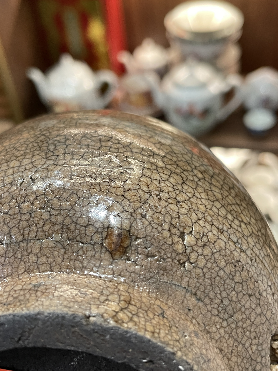 百圾碎开片!金丝铁线,紫口铁足!