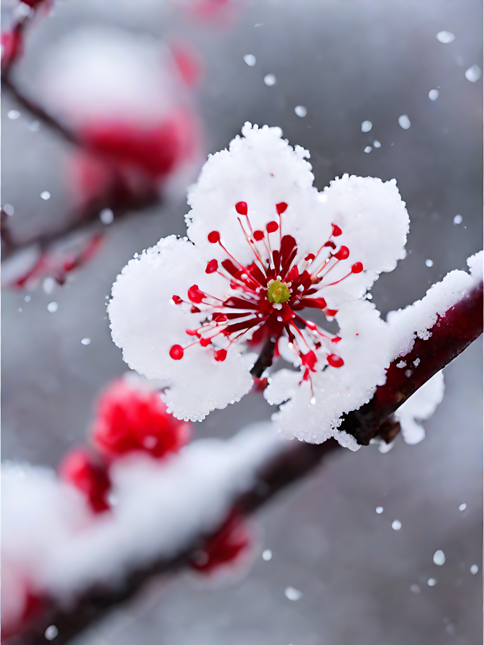 大雪 文/田园 寒冷河封万物藏 凝霜挂雪坠琼芳 坚韧梅花自成趣 地下
