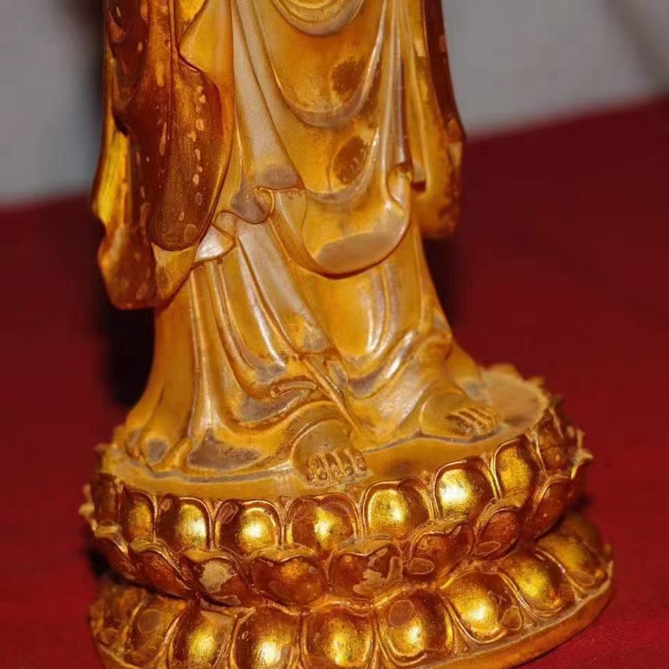 价格836元,明代时期,金水晶佛像一尊,原汁原味,品相如图