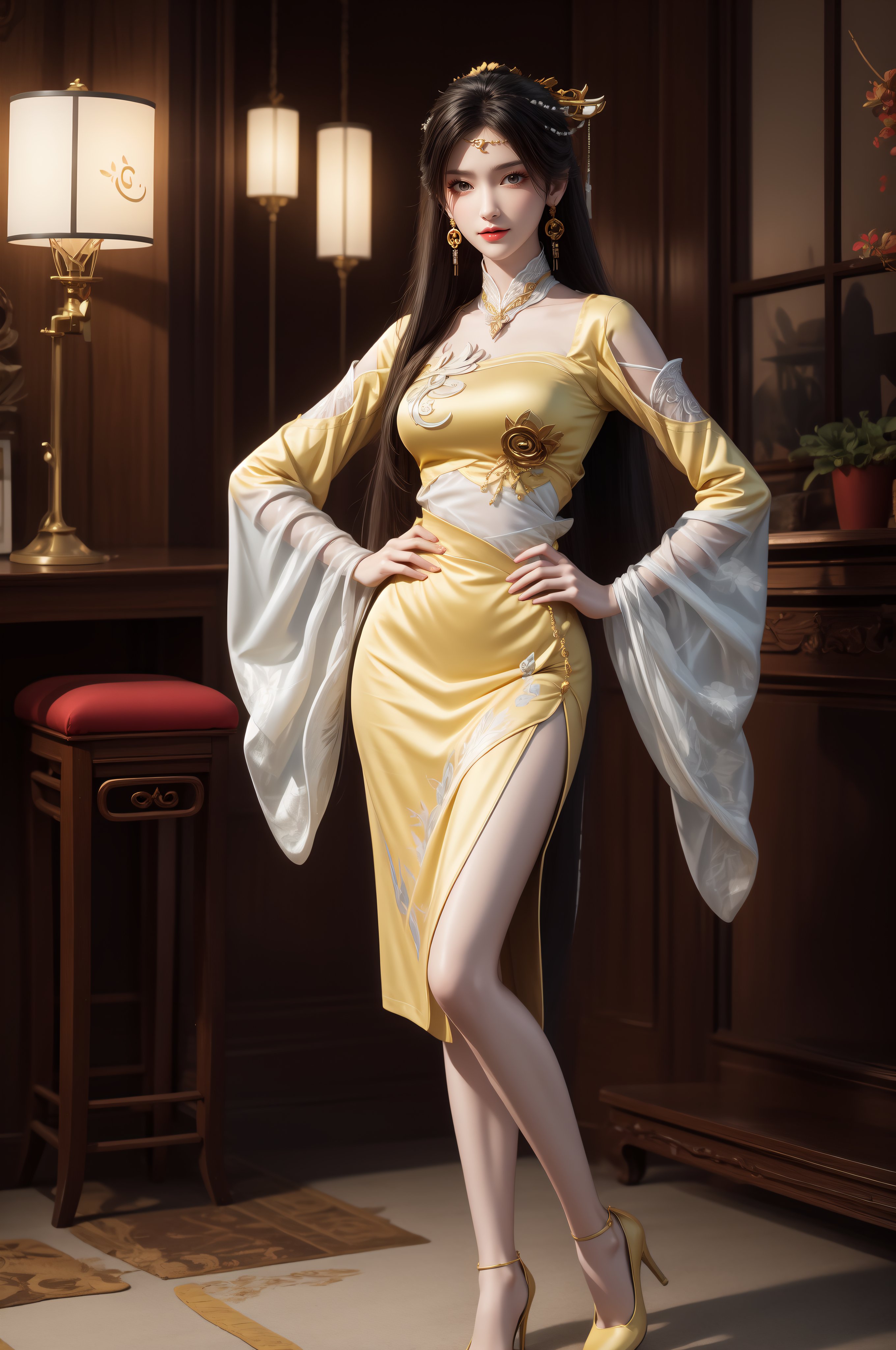 诛仙 金瓶儿 翠袖轻摇舞霓裳, 朱唇微启吐芬芳.