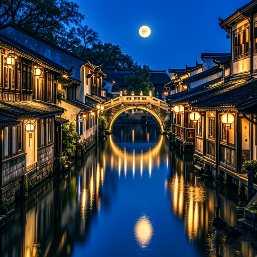 塞外江南夜景图片