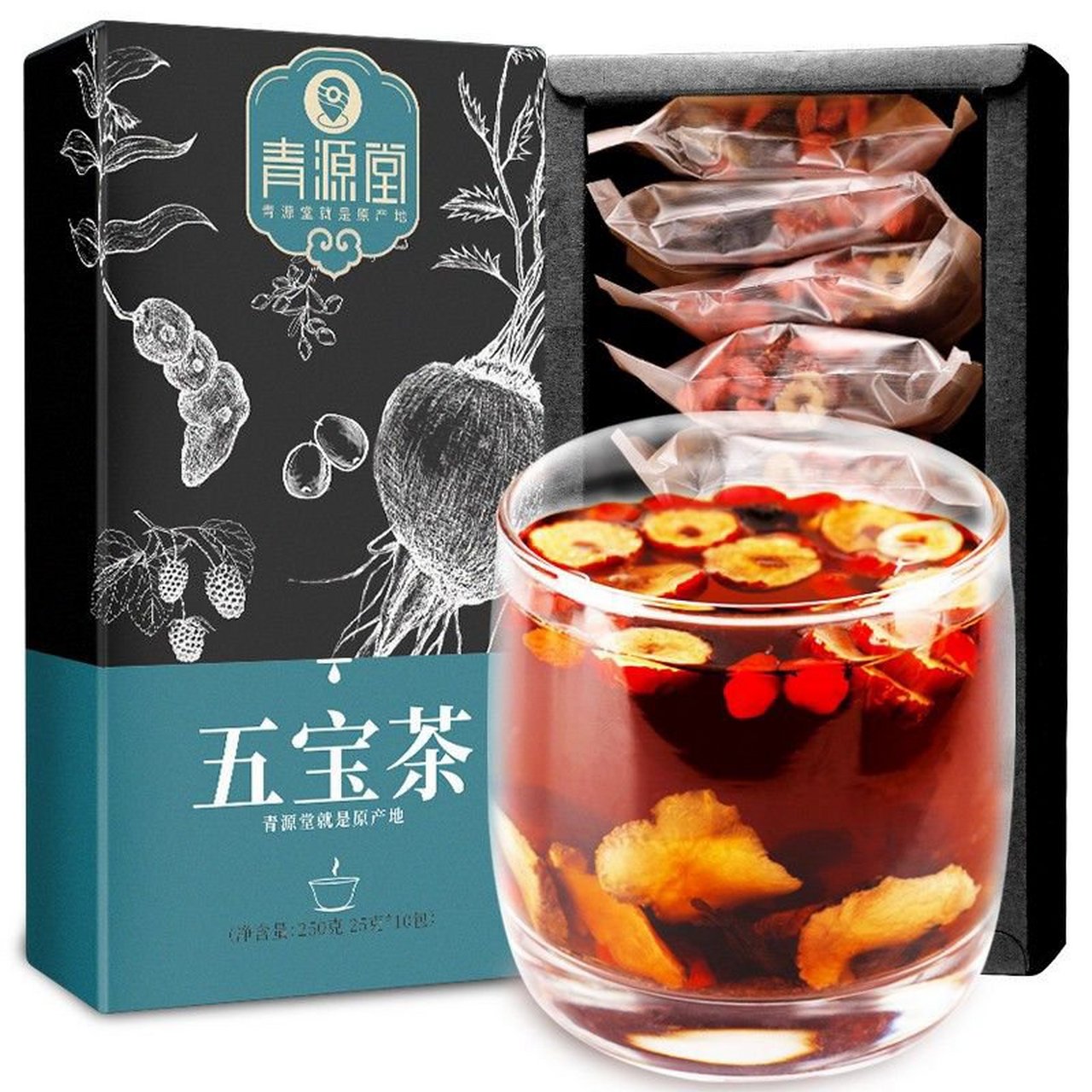 青源堂 养生茶五宝茶250克 27