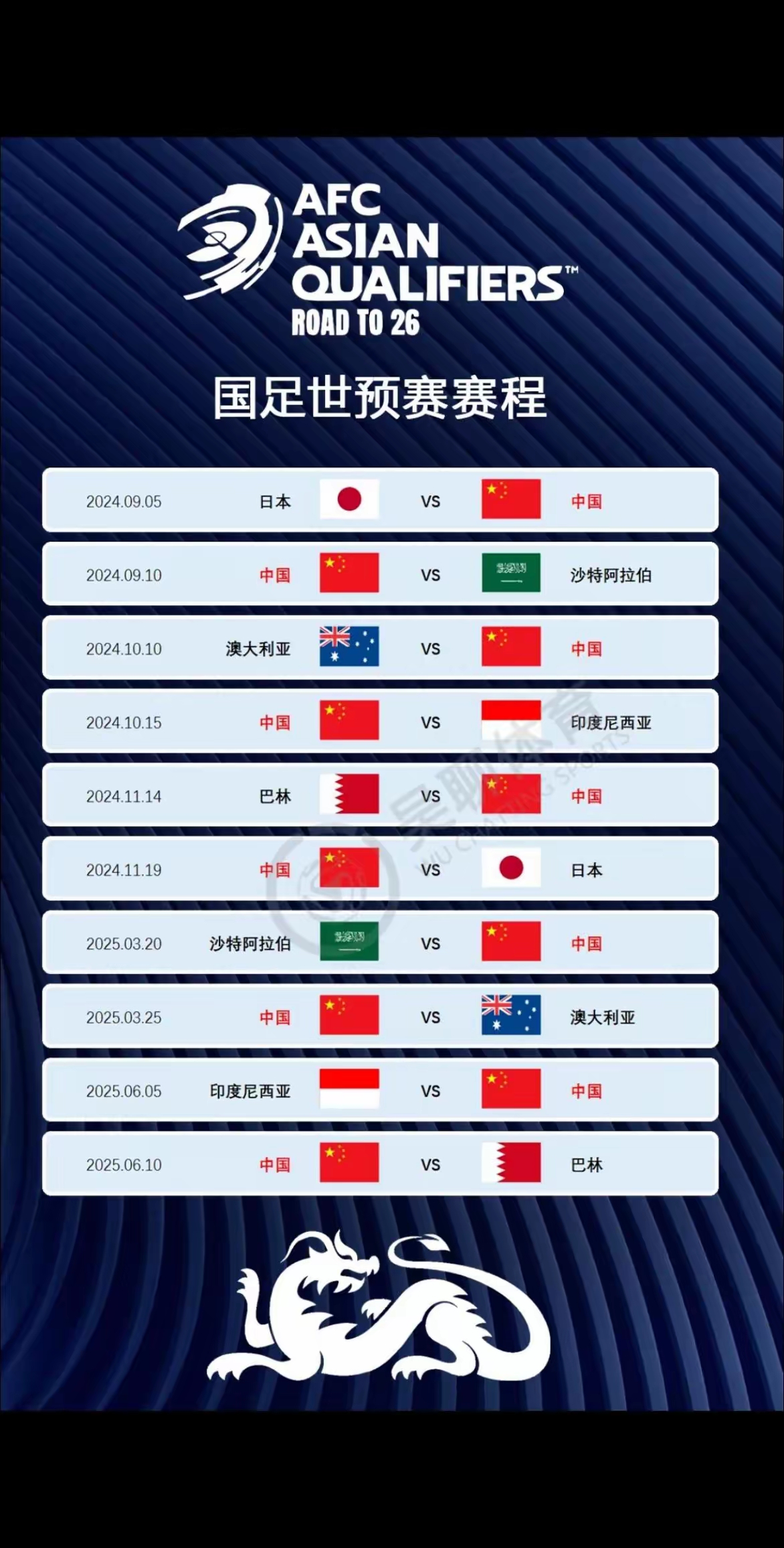 2026中国足球赛历：男足养精蓄锐女足三线出击的简单介绍