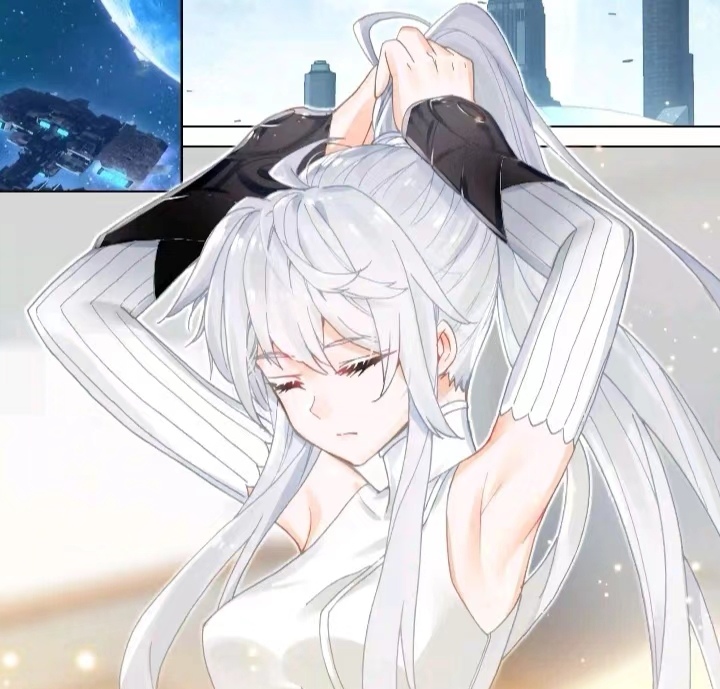 当古月娜梳起高马尾的时候 我心头不禁一颤 那银发