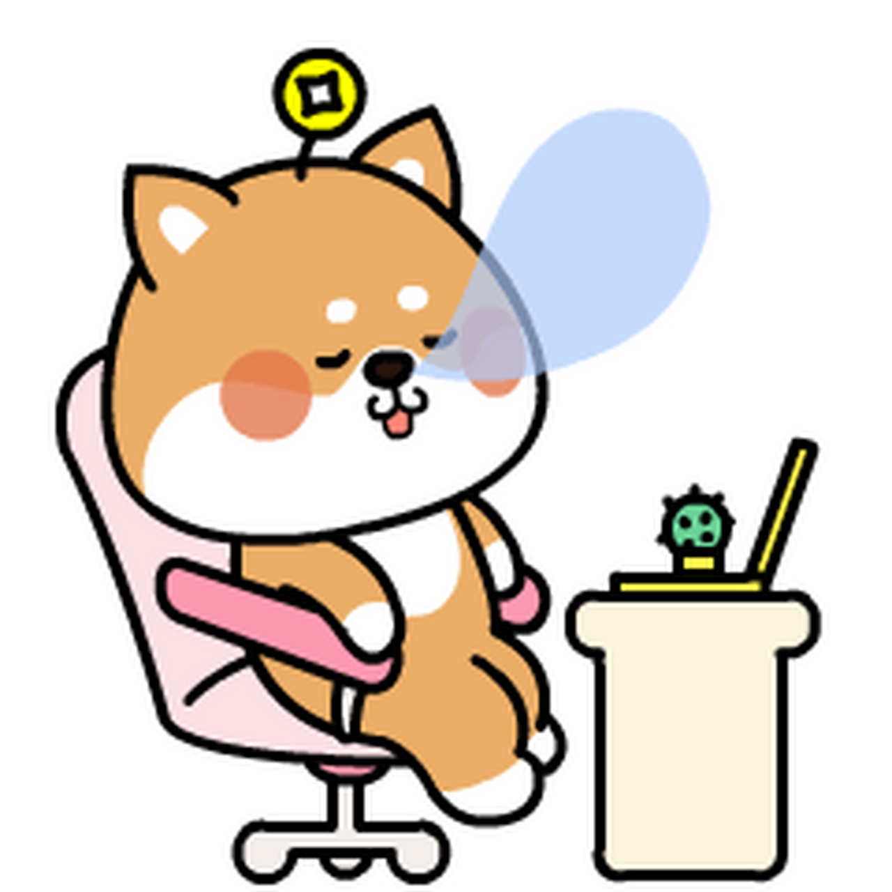 星座狗金牛座柴圆圆表情包(第二套),来喽来喽!有你喜欢的吗?