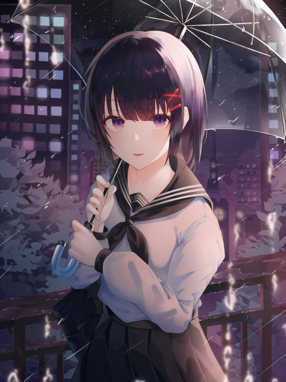 雨の日に少女 画师:yeolyeo id 83874552#二次元