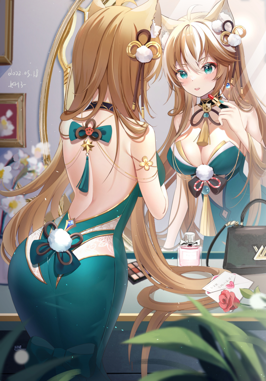 照镜子 画师:miaogujun#二次元