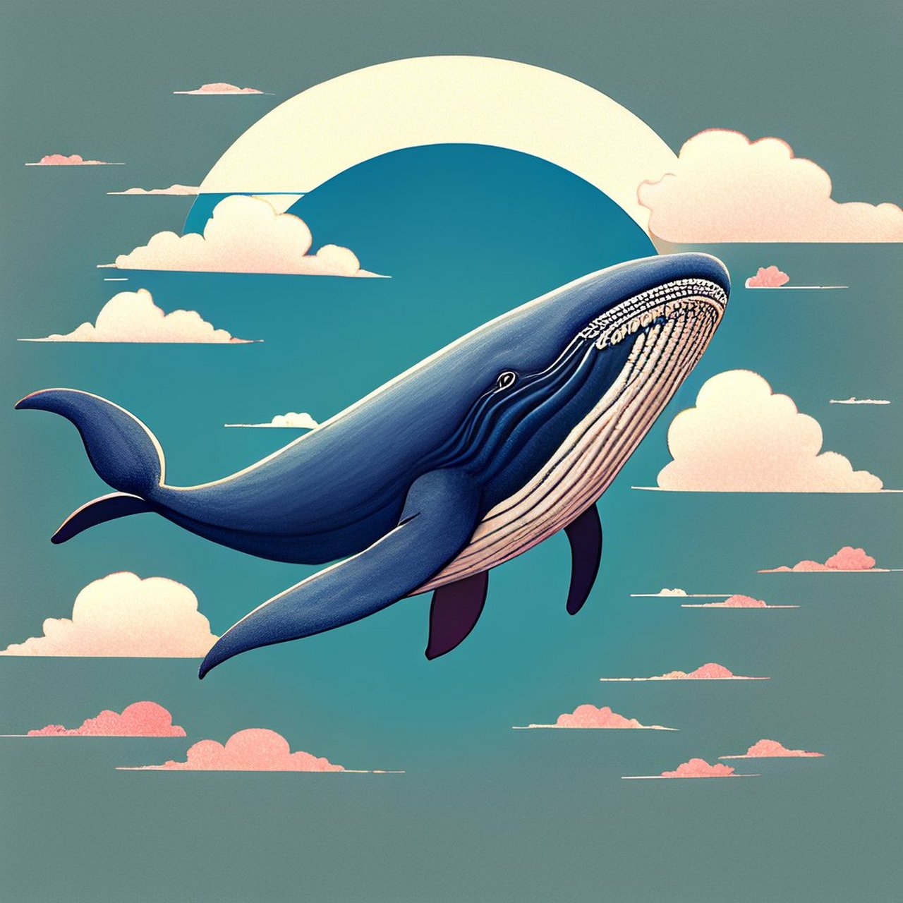 【ai绘画】我的鲸鱼乘风飞上天. 你最喜欢哪种风格?